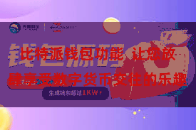 比特派钱包功能  让您放肆享受数字货币交往的乐趣