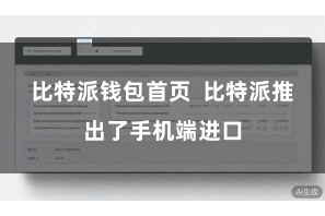 比特派钱包首页  比特派推出了手机端进口