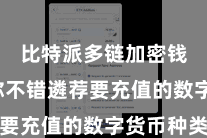 比特派多链加密钱包  你不错遴荐要充值的数字货币种类